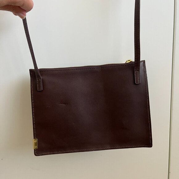 Brahmin Crossbody Wallet Purse Bag Brown Creme Croc Embossed - Picture 2 of 9